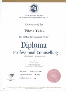 Vilma diploma Counselling